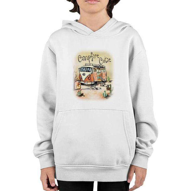 Cute Custom Campfire Cutie Camp Life Idea Gift Youth Hoodie