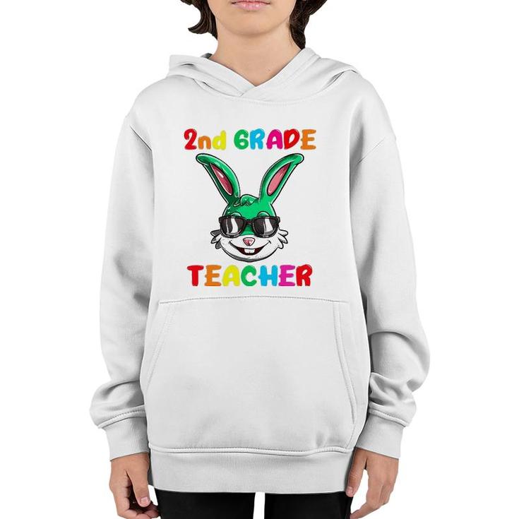 Easter Day Bunny 2Nd Grade Teacher  Easter Rabbit Youth Hoodie