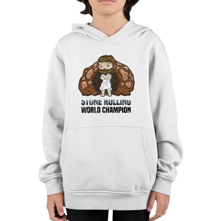 Easter Jesus Resurrection Stone Rolling Lets Roll Youth Hoodie