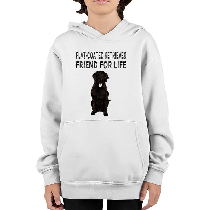 Flat Coated Retriever Friend For Life Dog Lover Friendship Youth Hoodie