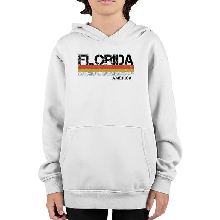 Florida Retro Vintage Stripes Youth Hoodie