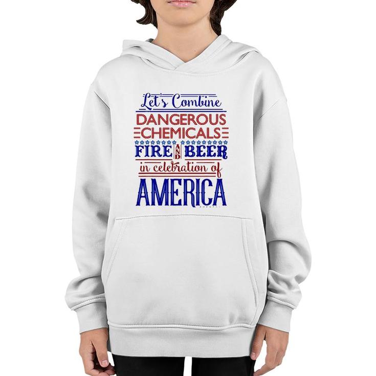 Funny 4Th Of July Independence Day Beer Fireworks Lt Youth Hoodie