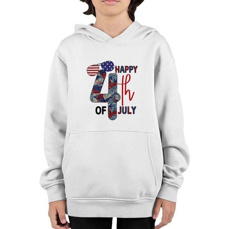 Happy 4Th Of July Vintage Graphic July Independence Day 2022 Youth Hoodie
