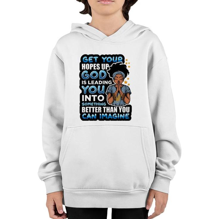 Inspirational African American Spiritual God Is Leading Youth Hoodie