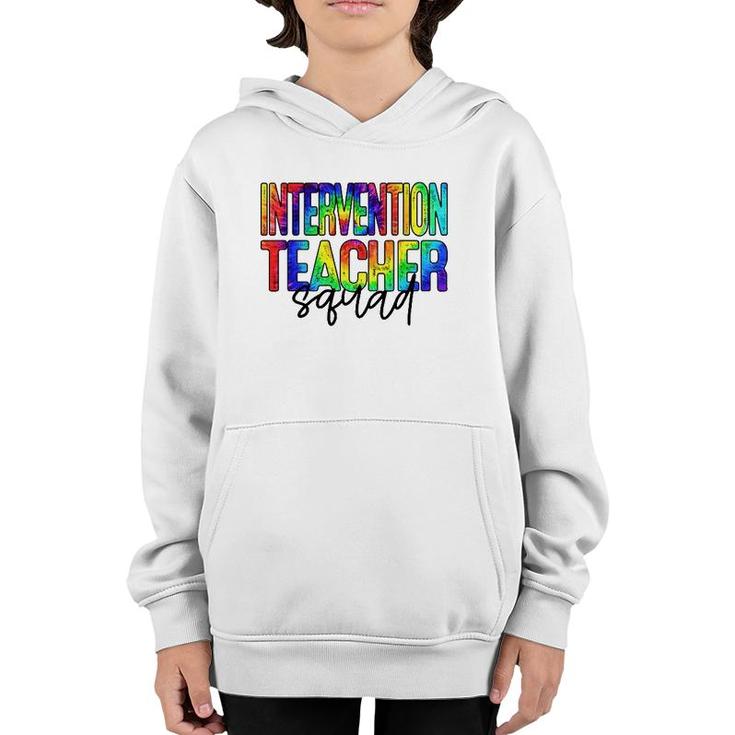 Intervention Teacher Squad Back To School For Teacher Crew Youth Hoodie
