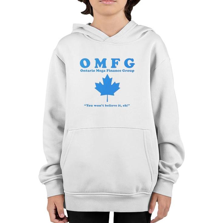 It Crowd Omfg Ontario Mega Finance Group Youth Hoodie
