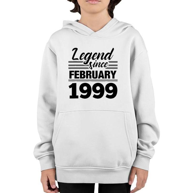 Legend Since February 1999 - 23Rd Birthday 23 Years Old Youth Hoodie