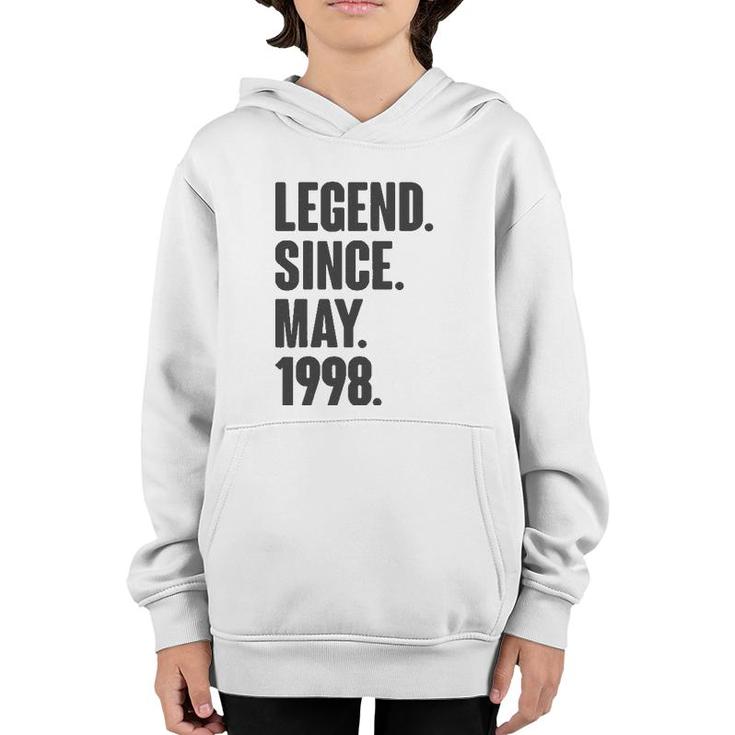 Legend Since May 1998 Birthday Gift For 23 Years Old Man Youth Hoodie