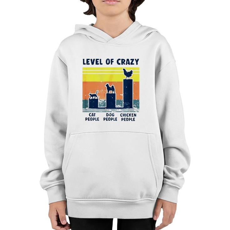 Level Of Crazy Chicken Lover Youth Hoodie