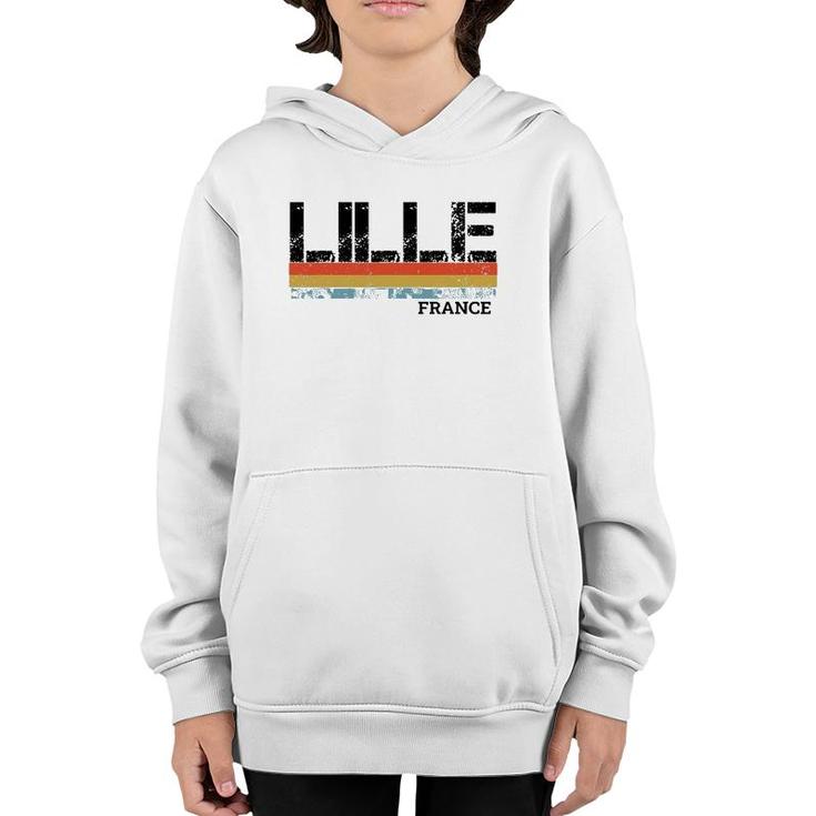Lille Retro Vintage Stripes Youth Hoodie