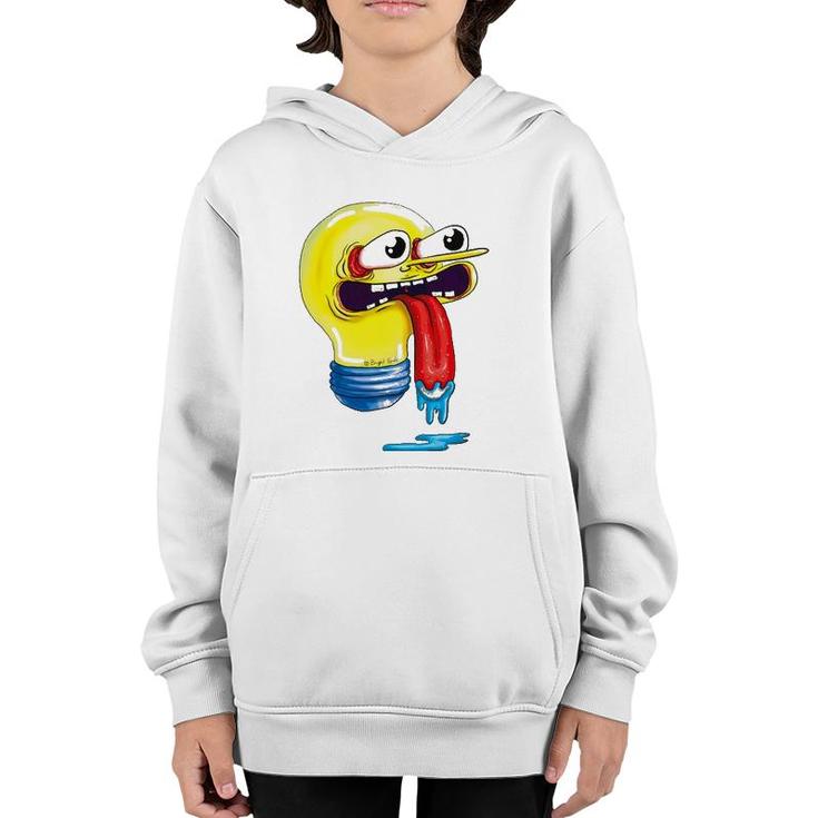 Mad Light Bulb Halloween Party Youth Hoodie