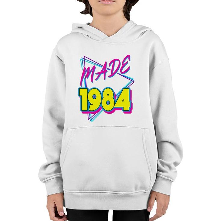 Made In 1984 38Th Birthday Retro 38 Years Old Vintage 80S Youth Hoodie