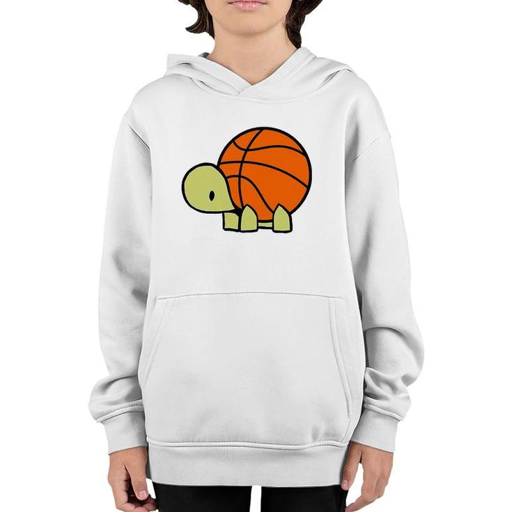 Max Turtle Loves Basketball I Baller Turtles Team Youth Hoodie
