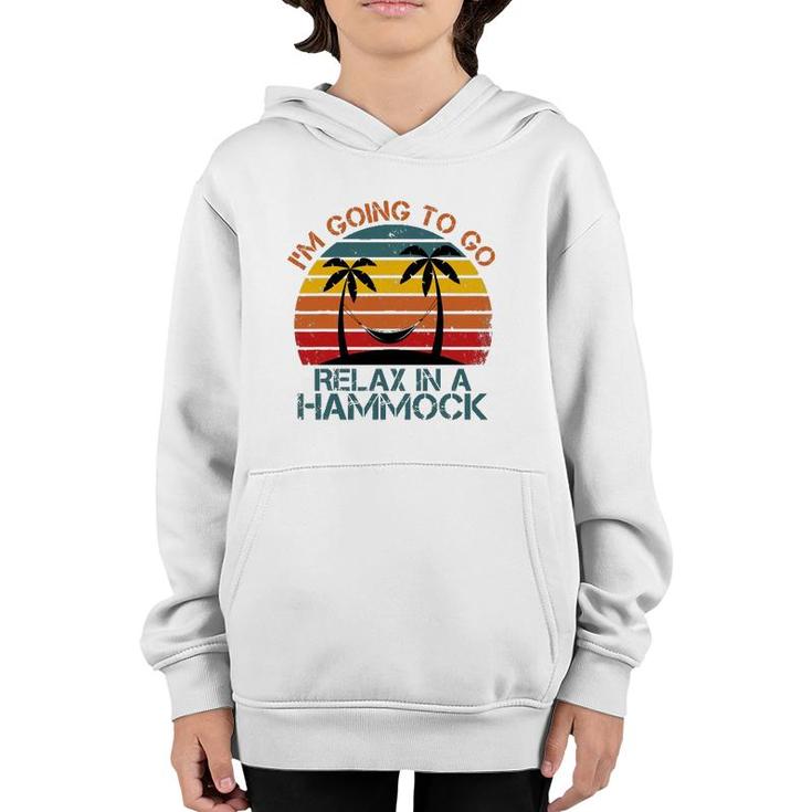 Mens Funny Sunset Hammock Quote Summer Beach Party Cool Hammock Youth Hoodie
