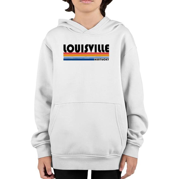 Modern Retro Style Louisville Ky Youth Hoodie