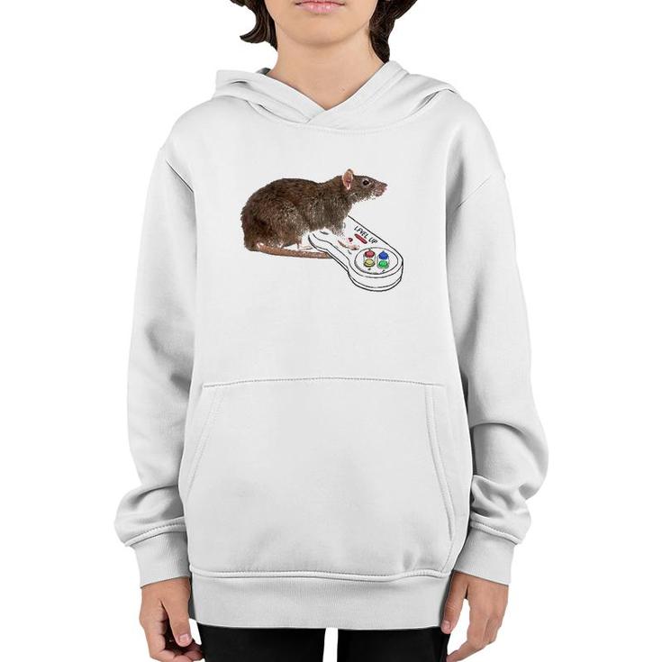 Mouse Rat Tee Gamer Playing Video Game Lover Mouse Pet Rat Youth Hoodie