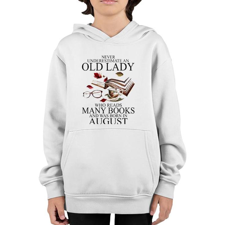Never Underestimate An Old Lady Who Reads Many Books Youth Hoodie