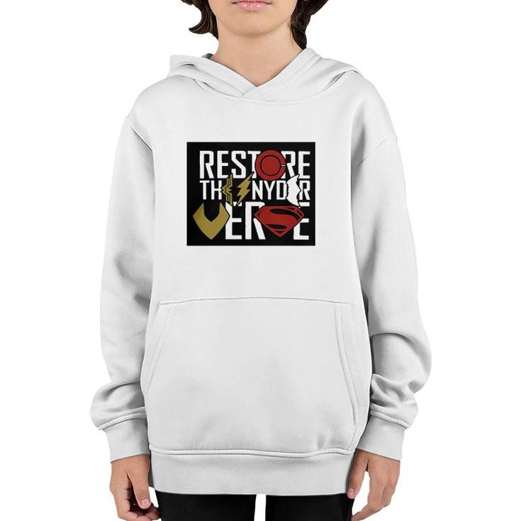 Official Restore The Snyderverse Superhero Youth Hoodie