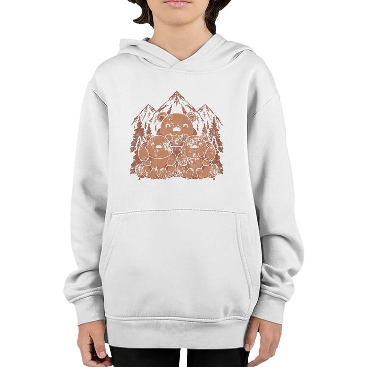 Outdoor Mountains Brown Bear Animal Nature Bear Youth Hoodie