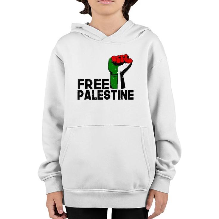 Palestine Flag - Free Palestine Youth Hoodie - Seseable
