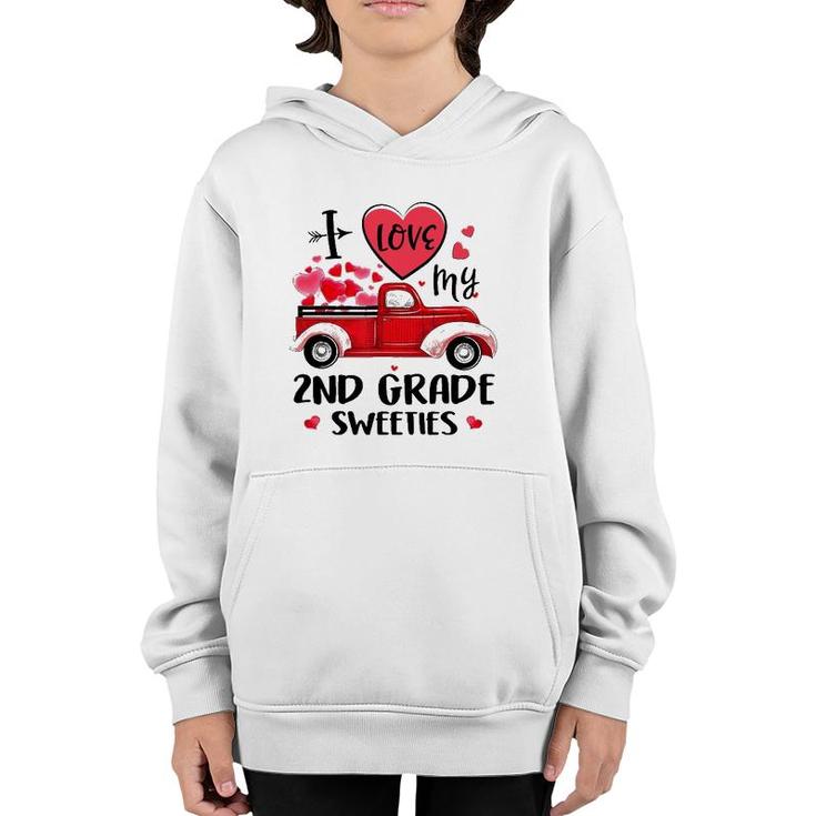 Ph Cute Truck Valentines Day 2Nd Grade Teacher Costume Youth Hoodie