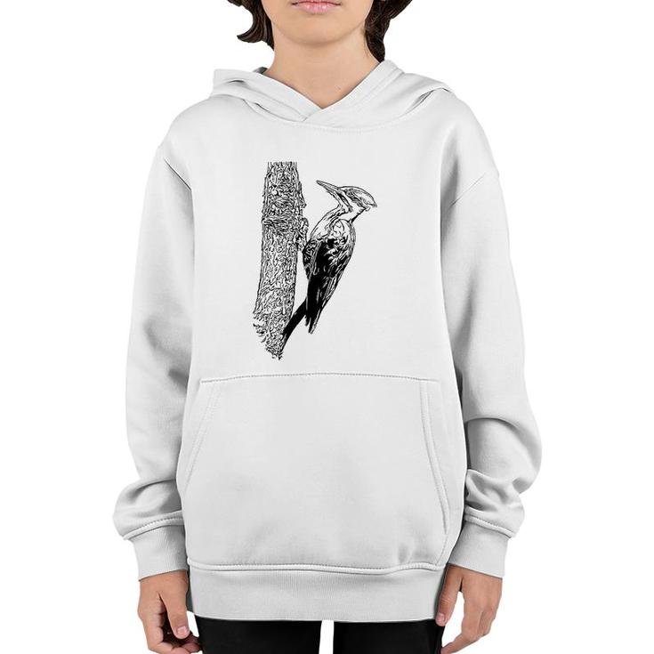 Pileated Woodpecker Bird Lover Gift Youth Hoodie