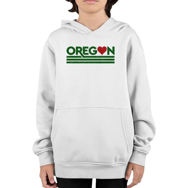 Retro Oregon Love Home State Youth Hoodie