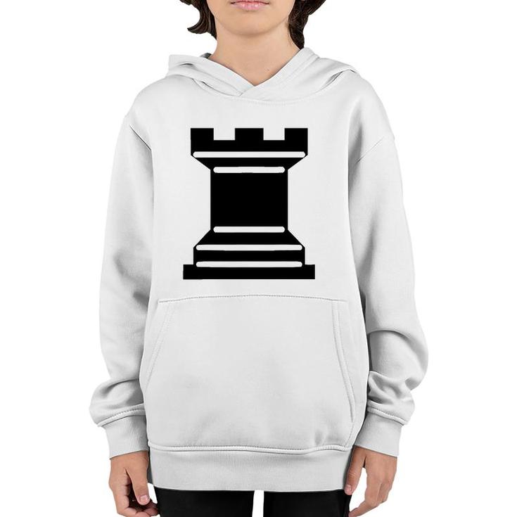Rook Chess Piece Strategy Board Game Graphic Tee Youth Hoodie