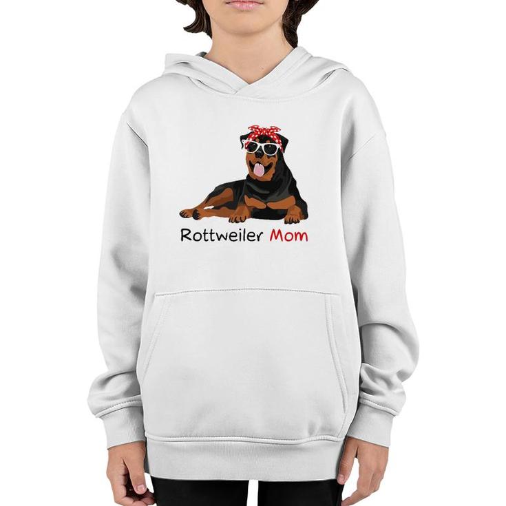Rottweiler Mom Bandana Womens Rottweiler Dog Youth Hoodie