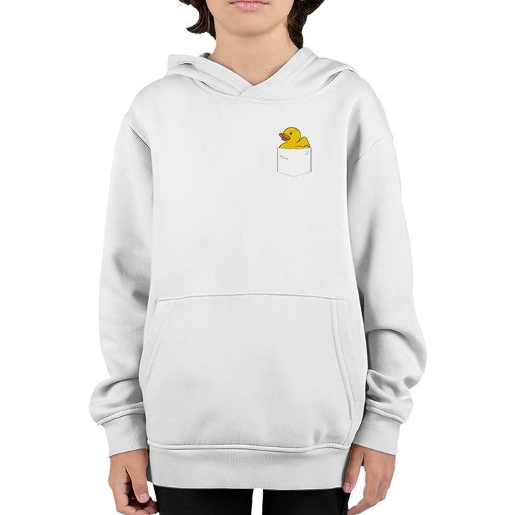 Rubber Duck In Pocket Rubber Duckie Youth Hoodie