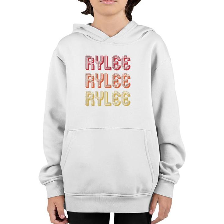 Rylee Gift Name Personalized Retro Vintage 80S 90S Birthday Youth Hoodie