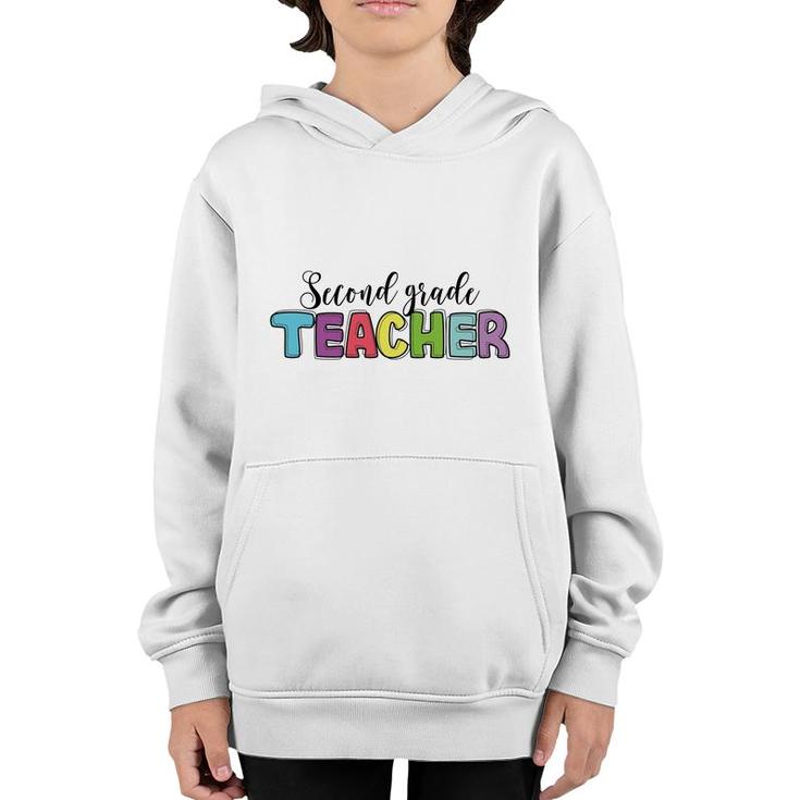 Second Grade Teacher Back To School Color Great Youth Hoodie