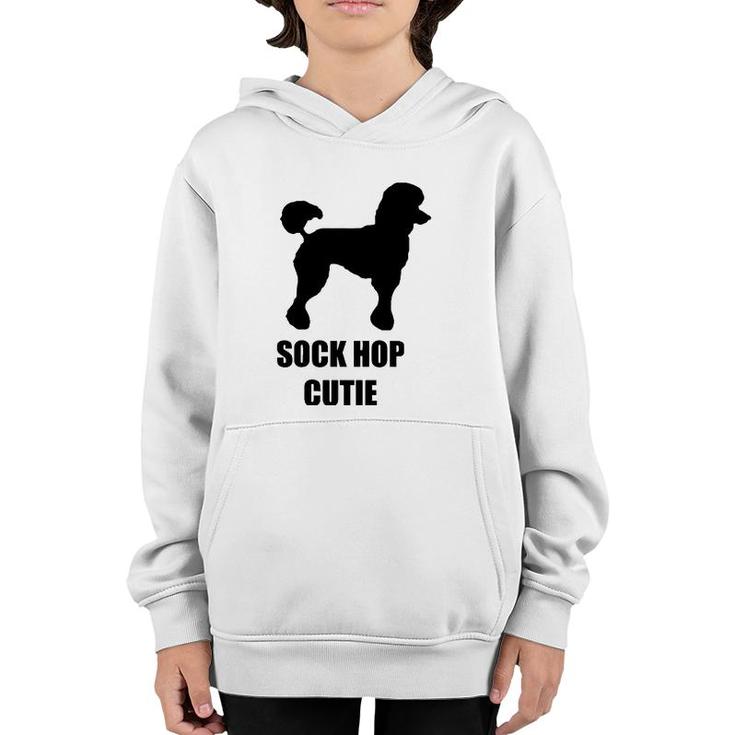 Sock Hop Cutie 50S Costume  Black Poodle Youth Hoodie
