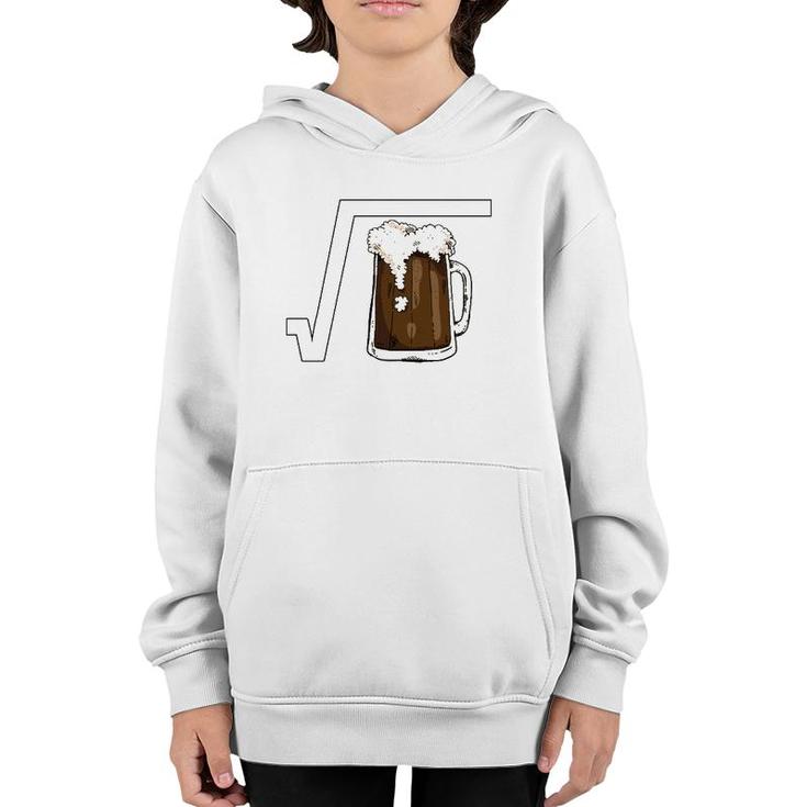 Square Root Beer Math Pun Mathematic Joke Science Student  Youth Hoodie