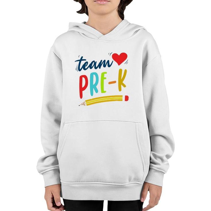 Team Pre-K Preschool Teacher Student First Day Of Pre-School Youth Hoodie