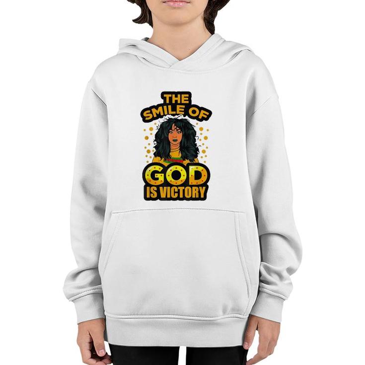 The Smile Of God Is Victory Melanin Women Juneteenth Queen Youth Hoodie