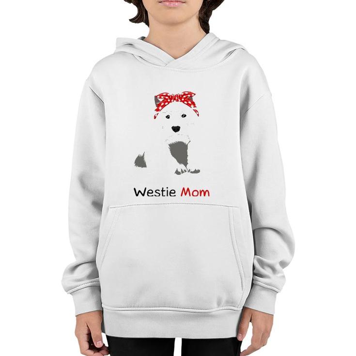 Westie Mom Dog Bandana Pet Lover Gift Womens Westie Youth Hoodie