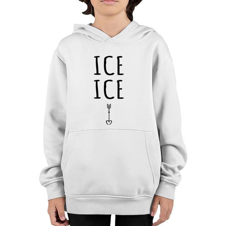 Womens Pregnancy Baby Expecting Ice Cute Pregnancy Announcement V-Neck Youth Hoodie