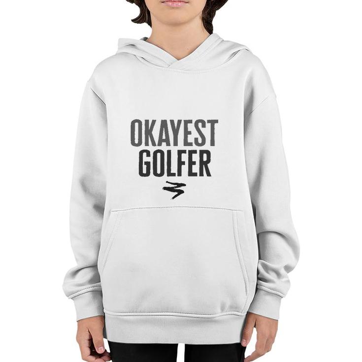 Worlds Okayest Golfer Funny Gift  Youth Hoodie