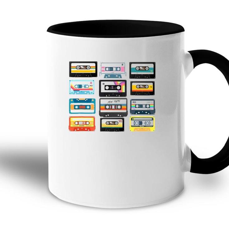 1990S Retro Vintage Birthday 90S 80S Cassettes Tapes Graphic Accent Mug
