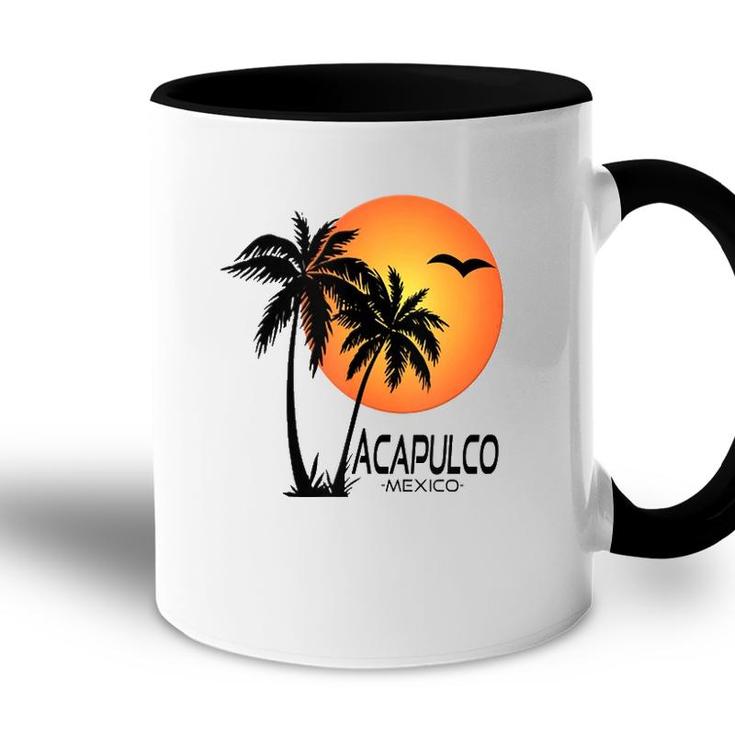 Acapulco Souvenirmexico Palm Trees Beach Sun  Accent Mug