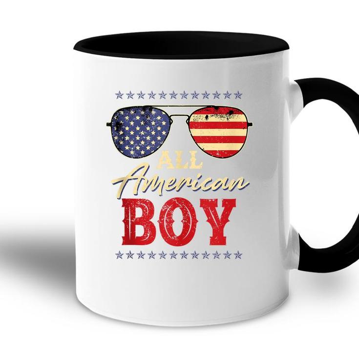 All American Boy 4Th Of July Us Flag Boys Kids Sunglasses  Accent Mug