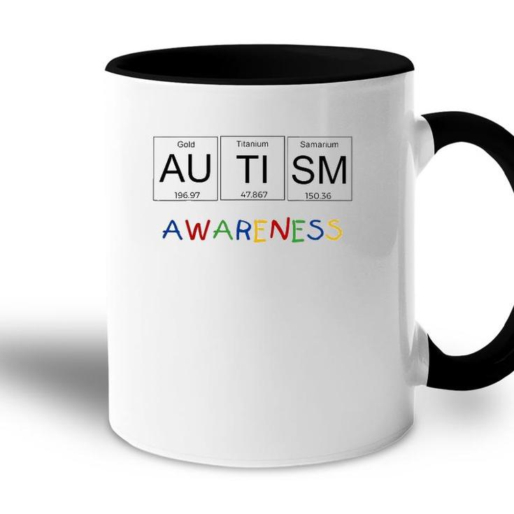 Autism Awareness  Periodic Table Science Accent Mug