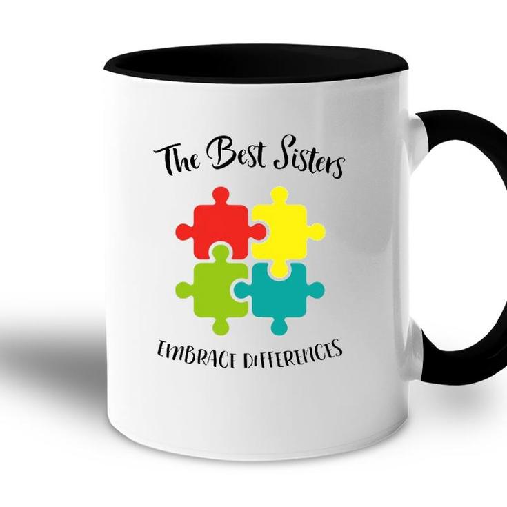 Autism Sister Awareness Day Autistic Gift For Sis Accent Mug