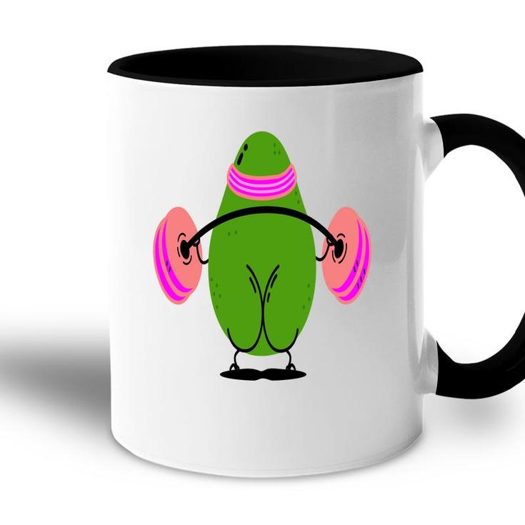 Avocado Wrestling Cute Funny Gyms Man Accent Mug