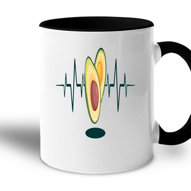 Avocardio Funny Avocado Heartbeat Is In Hospital Accent Mug