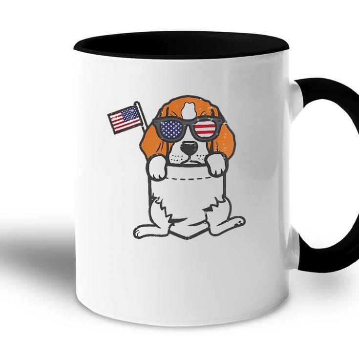 Beagle Feet Pocket Cute American Usa 4Th Of July Fourth Dog  Accent Mug