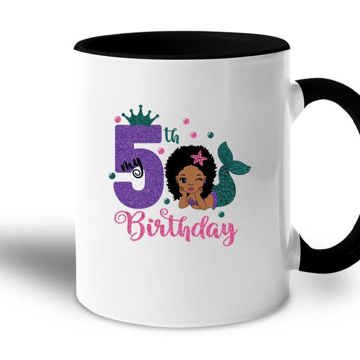 Beauty My 5Th Birthday Mermaid Blink Accent Mug