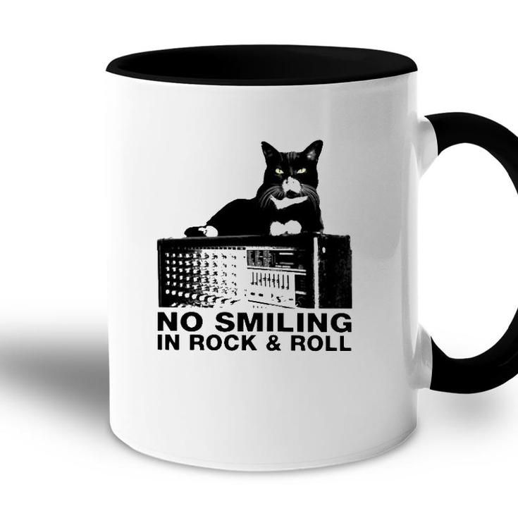 Cat No Smiling In Rock And Roll Accent Mug