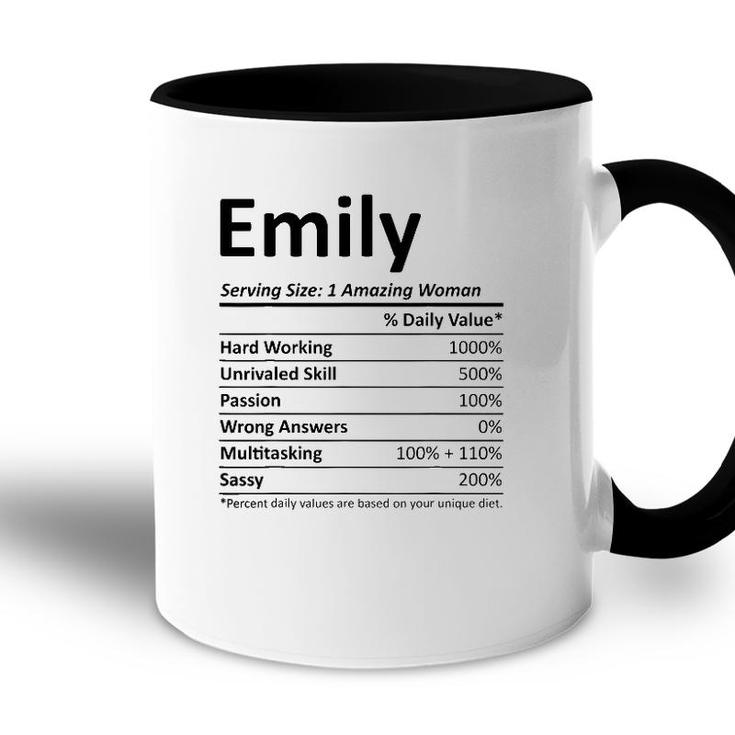 Emily Nutrition Personalized Name Funny Christmas Gift Idea Accent Mug